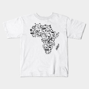 Abstract African Continent Kids T-Shirt